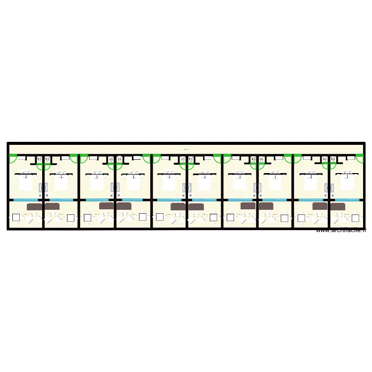 REEZ DE CHAUSSEE IMMEUBLE. Plan de 27  et 446 m²