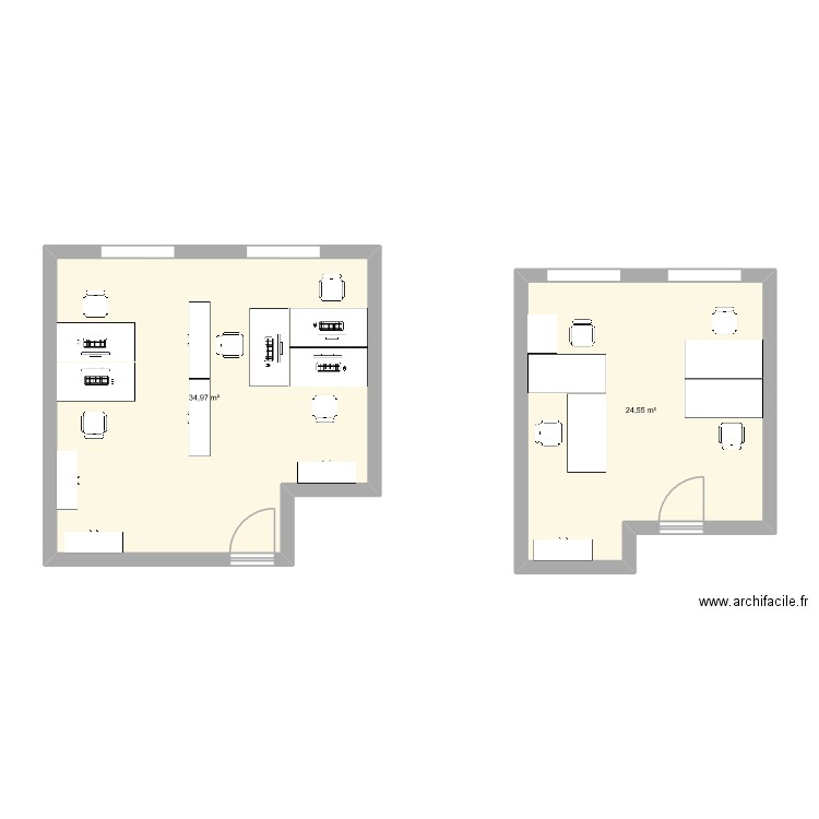 DPE 5. Plan de 2 pièces et 60 m2