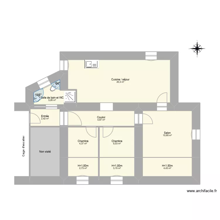 Le Borgne - PO - BASTIA 5 Baietta - projet 2. Plan de 