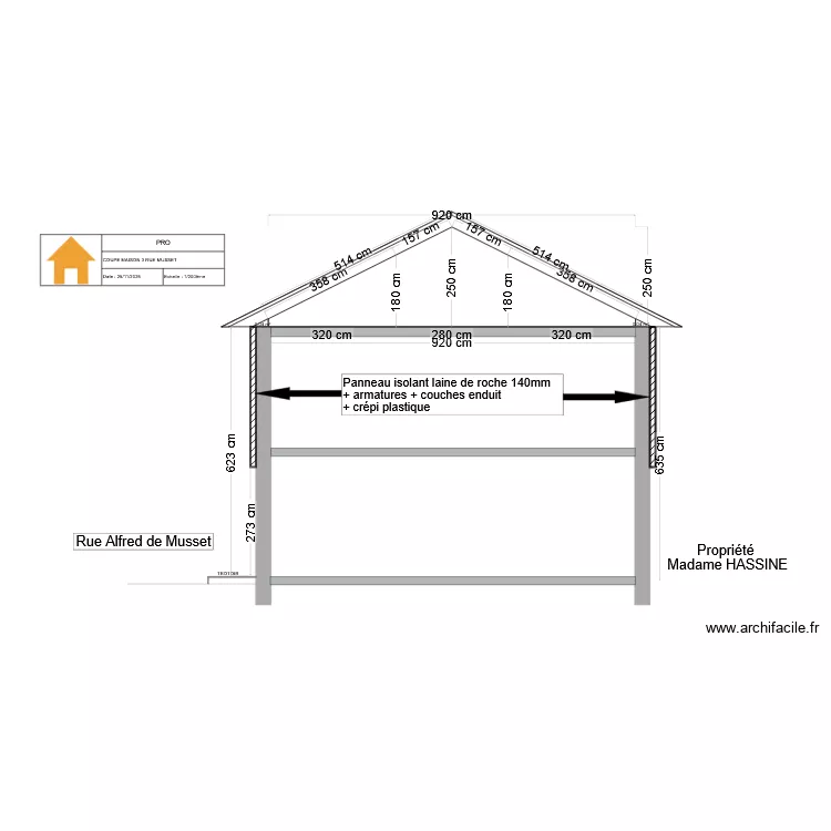 PLAN COUPE 3 MUSSET. Plan de PLAN COUPE 3 MUSSET. Plan de