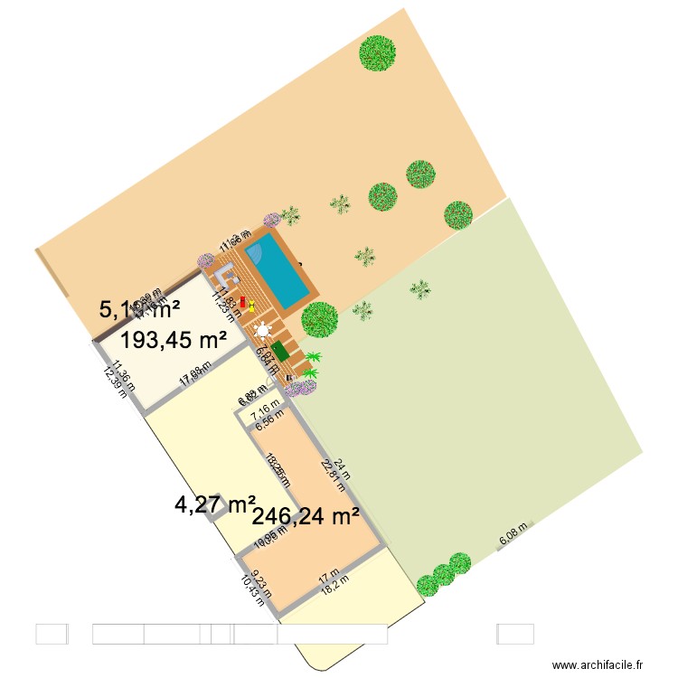 CALVISSON PISCINE. Plan de 4 pièces et 449 m2