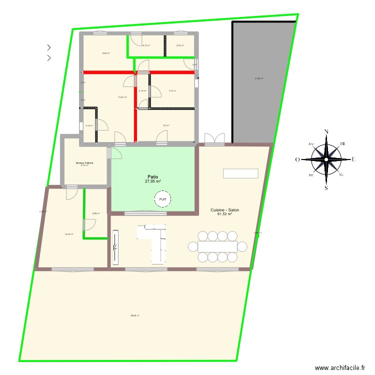 plan Fabrice v cible allegé 4 chambres. Plan de 0 pièce et 0 m2