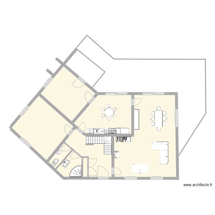 maffle rez. Plan de 1 pièce et 142 m2