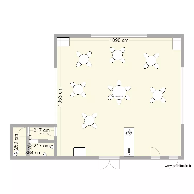 salle . Plan de 