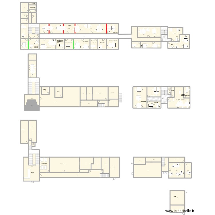 Plan Mersch TEST V50. Plan de 79 pièces et 1768 m2
