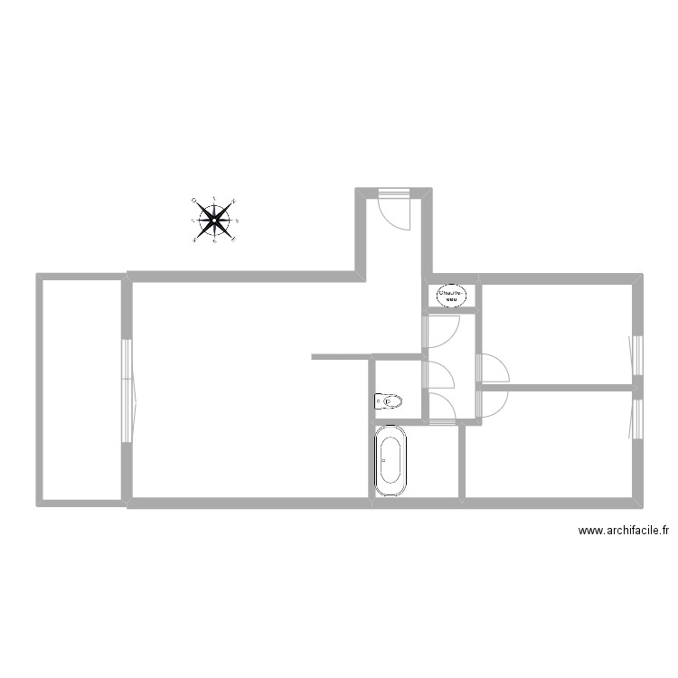 deiber. Plan de 7 pièces et 42 m2