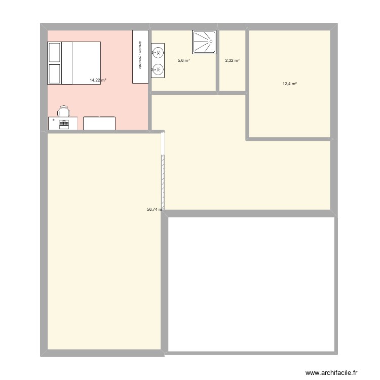 etage. Plan de 0 pièce et 0 m2