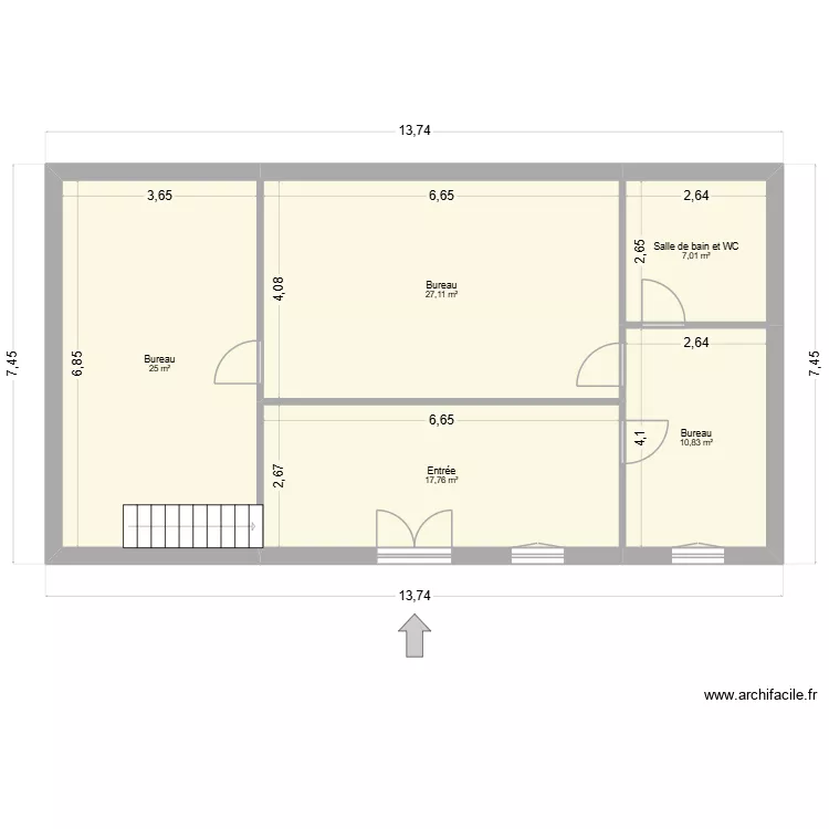 PLAN GUERRERO. Plan de 5  et 88 m²