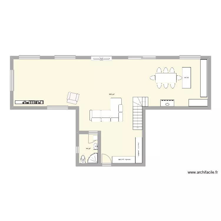 rdc. Plan de 2  et 94 m²