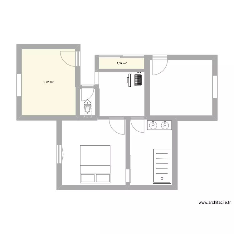 Extension maison 2. Plan de 2 et 11 m² Extension maison 2. Plan de 2 et 11 m²
