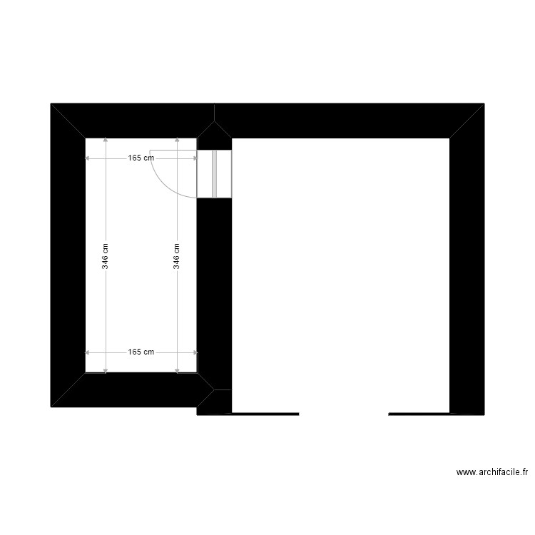 PIEGROS CAVE. Plan de 1 pièce et 6 m2