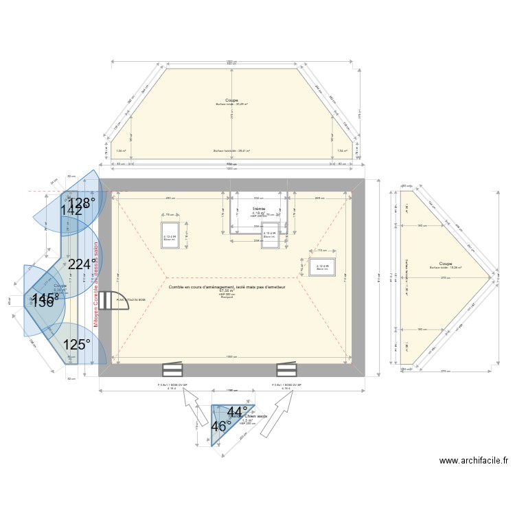 ML25002130 Comble. Plan de 4 pièces et 82 m2