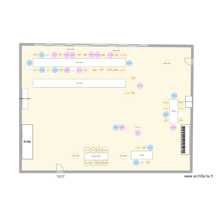 Plan de table gériatrie fête de noël 2025 2. Plan de 1 pièce et 285 m2
