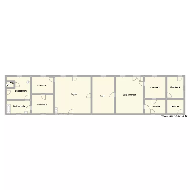 delaveaud principale. Plan de 12  et 193 m²