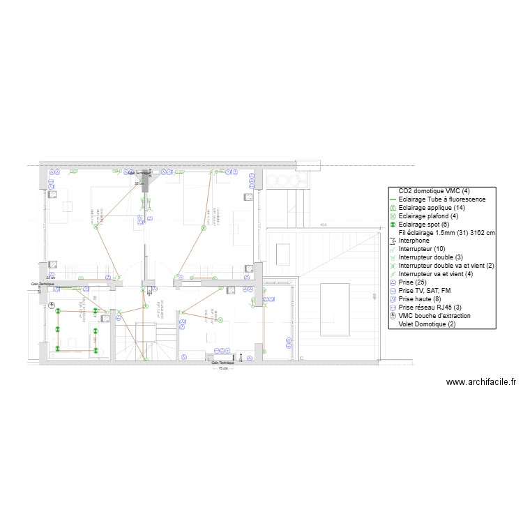 chambres étage. Plan de 0 pièce et 0 m2