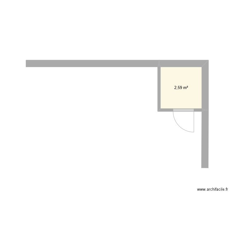 maison grece. Plan de 1 pièce et 3 m2