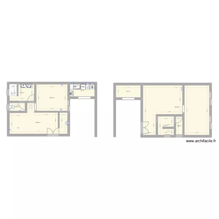 location saisonni&egrave;re 2. Plan de 9  et 93 m²