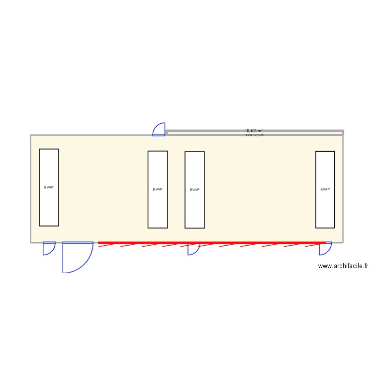 LECL ST AMAND. Plan de 2 pièces et 37 m2