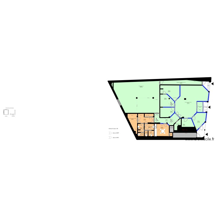 Auch - ERP. Plan de 27 pièces et 314 m2