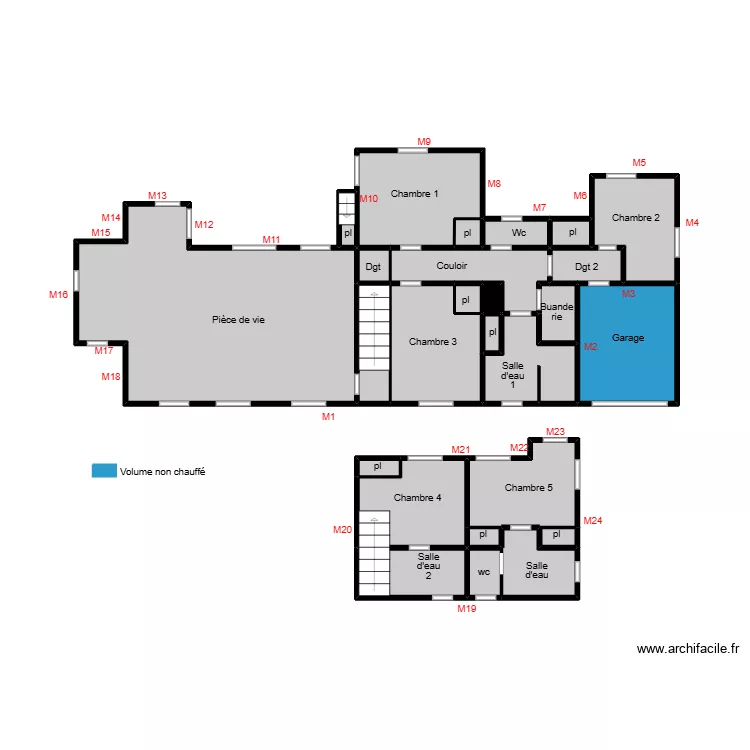 Fregate audit. Plan de 26  et 58 m²