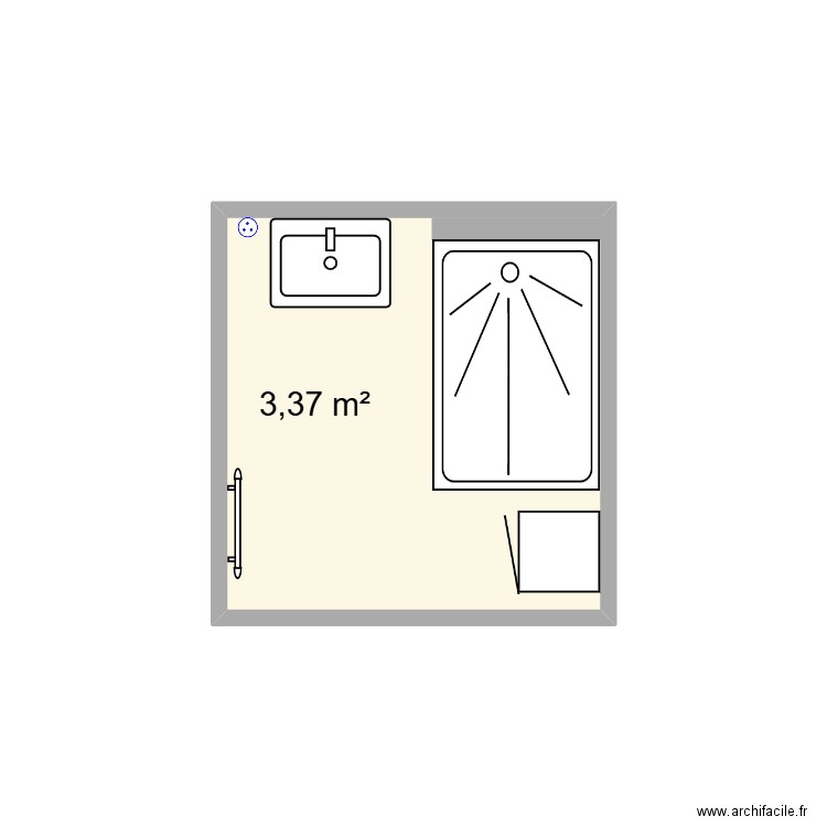 Frachebois. Plan de 1 pièce et 3 m2