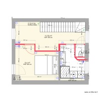 BOUSCAT R+1 Cloisons portes prises interrupteurs