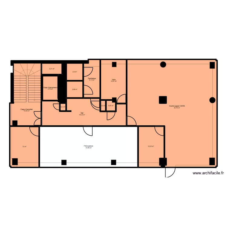 Annecy R+2 - ERP. Plan de 22 et 219 m² Annecy R+2 - ERP. Plan de 22 et 219 m²