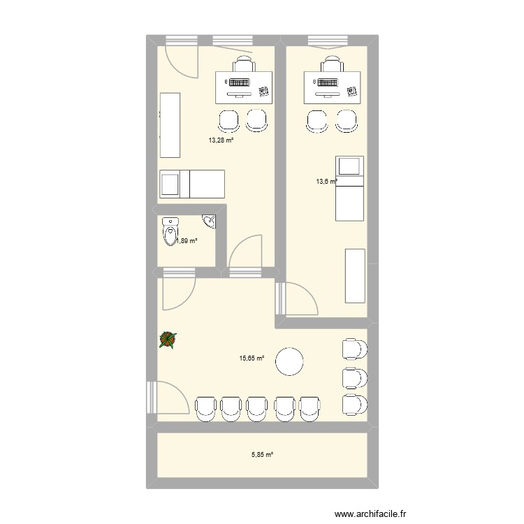 cabinet. Plan de 0 pièce et 0 m2