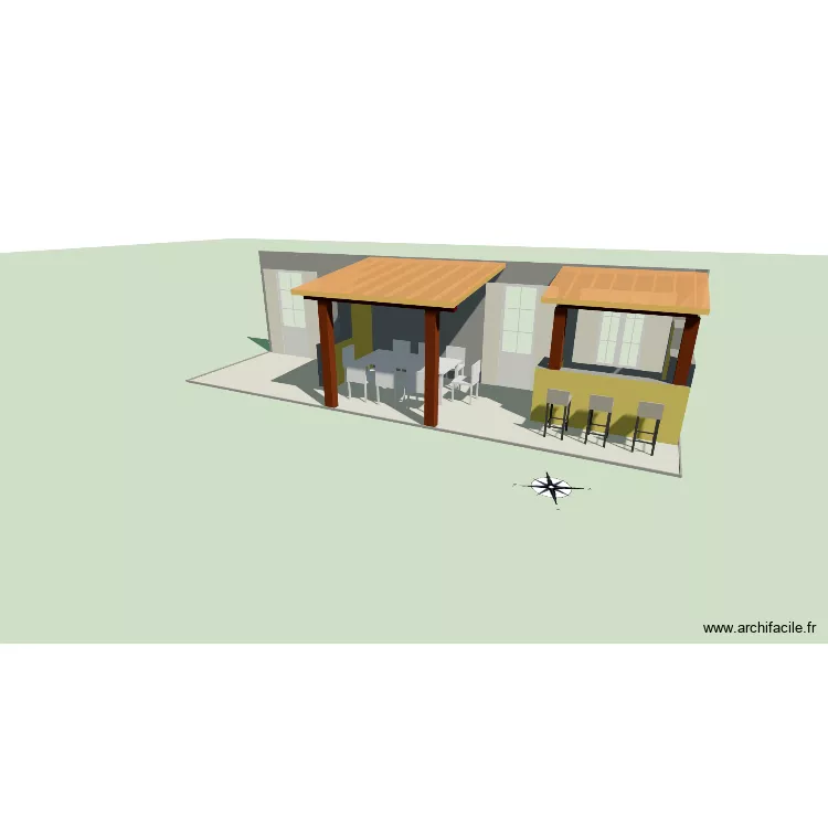 TERASSE ARRIERE OLERON. Plan de 1 et 30 m² TERASSE ARRIERE OLERON. Plan de 1 et 30 m²