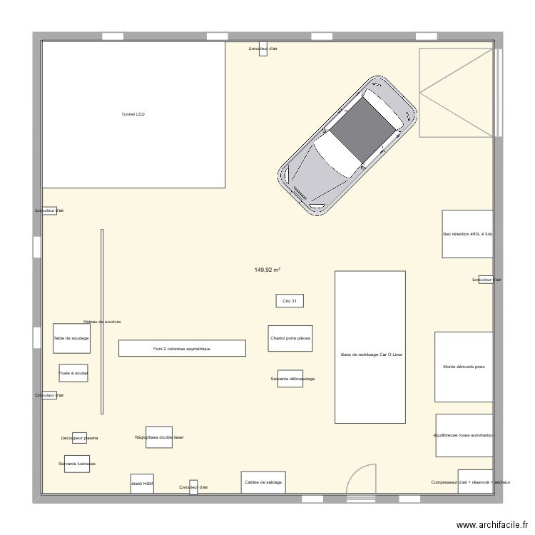 Guillaume SAVAETE équip Auto. Plan de 1 pièce et 125 m2