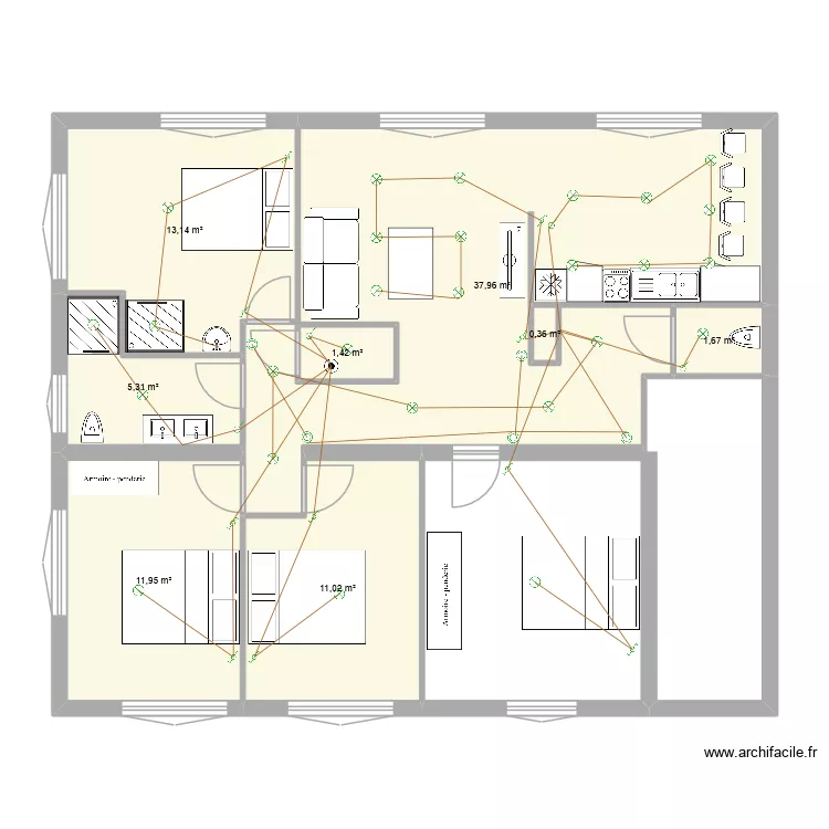 JEJE Souche 1er eclairage V2. Plan de 8 et 85 m² JEJE Souche 1er eclairage V2. Plan de 8 et 85 m²