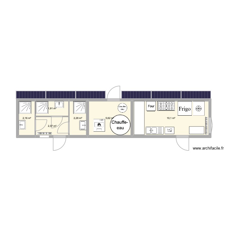 container. Plan de 0 pièce et 0 m2