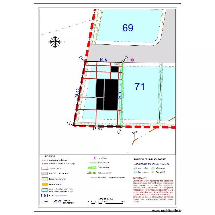 busset  a l echelle. Plan de 8  et 108 m²