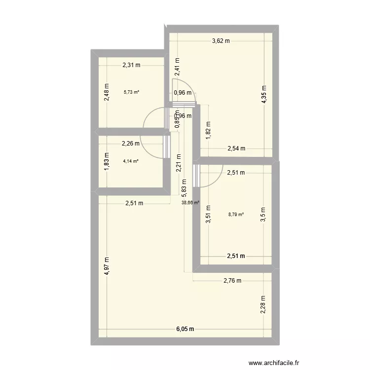appartement. Plan de 4 et 57 m² appartement. Plan de 4 et 57 m²