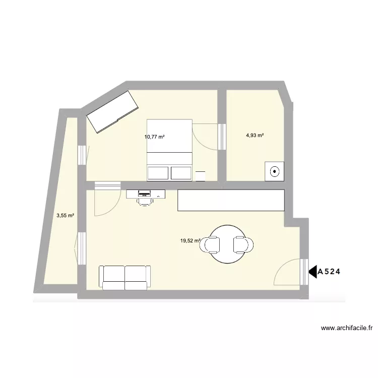 appart nb. Plan de 