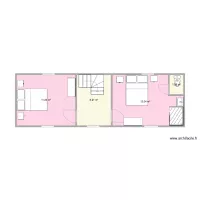 etage courte cav&eacute;e  2 chambres 1 pi&egrave;ce d'eau