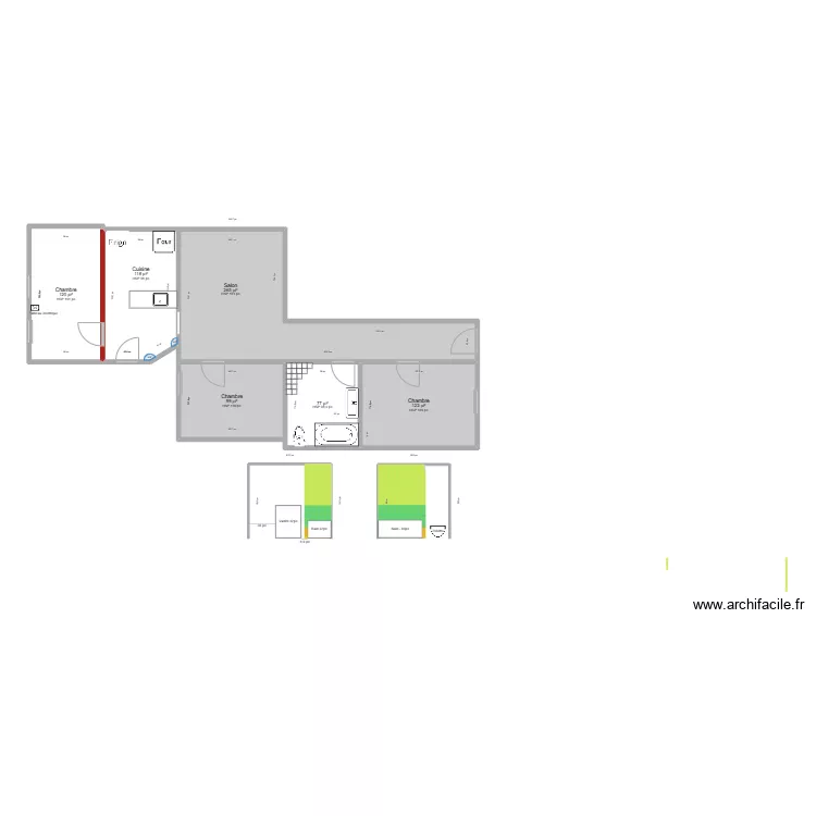 5514 - Plan projet&eacute;. Plan de 