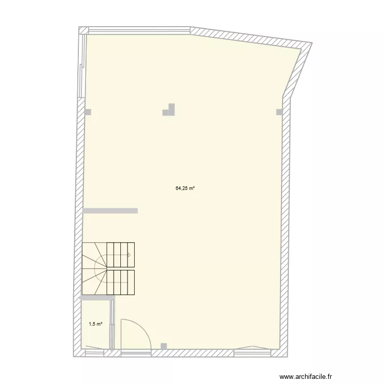 pennes. Plan de 2  et 66 m²