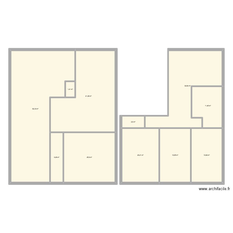 Hirsch. Plan de 11 pièces et 238 m2