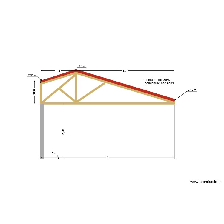 face oupe. Plan de 0 pièce et 0 m2