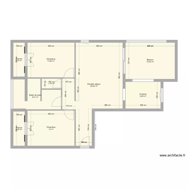 Calliandra appt D34. Plan de 