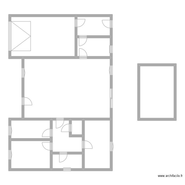 DOUTEAU. Plan de 11 pièces et 154 m2