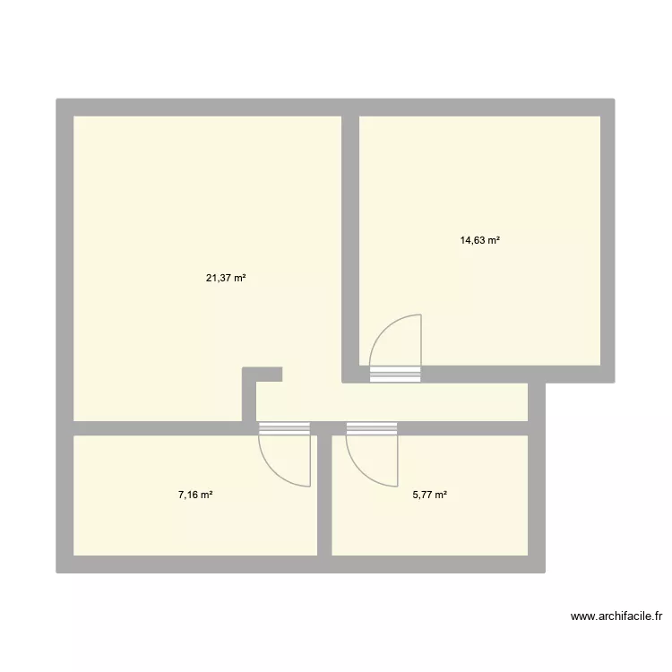 Essai1. Plan de 4 Pièces et 49 m²