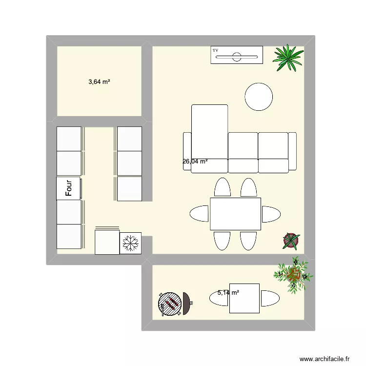 Gaelle. Plan de 3 et 35 m² Gaelle. Plan de 3 et 35 m²