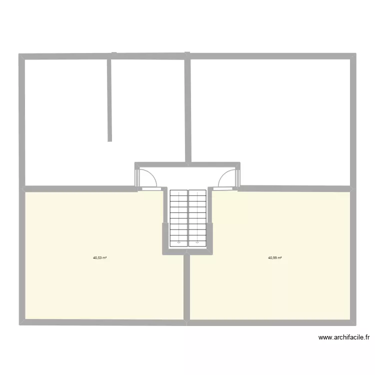Etage Abengourou. Plan de 2  et 82 m²