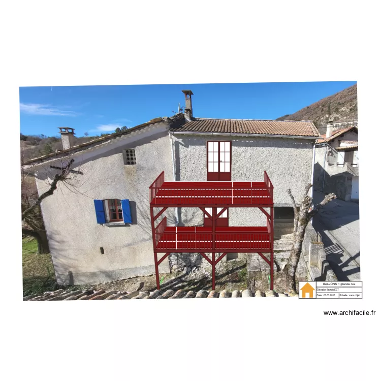 facade EST. Plan de facade EST. Plan de