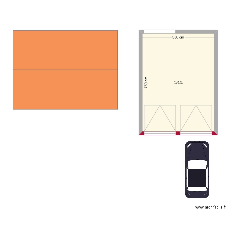 Garage. Plan de 0 pièce et 0 m2