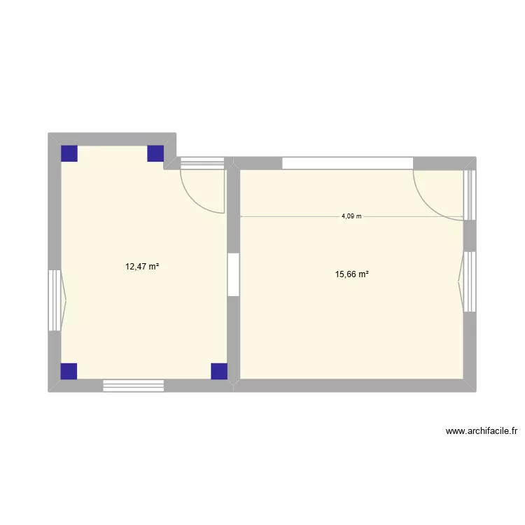 sdb sam max 1.5. Plan de 2  et 28 m²