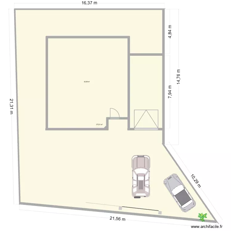 LImite terrain 2. Plan de 2 Pièces et 356 m² LImite terrain 2. Plan de 2 Pièces et 356 m²