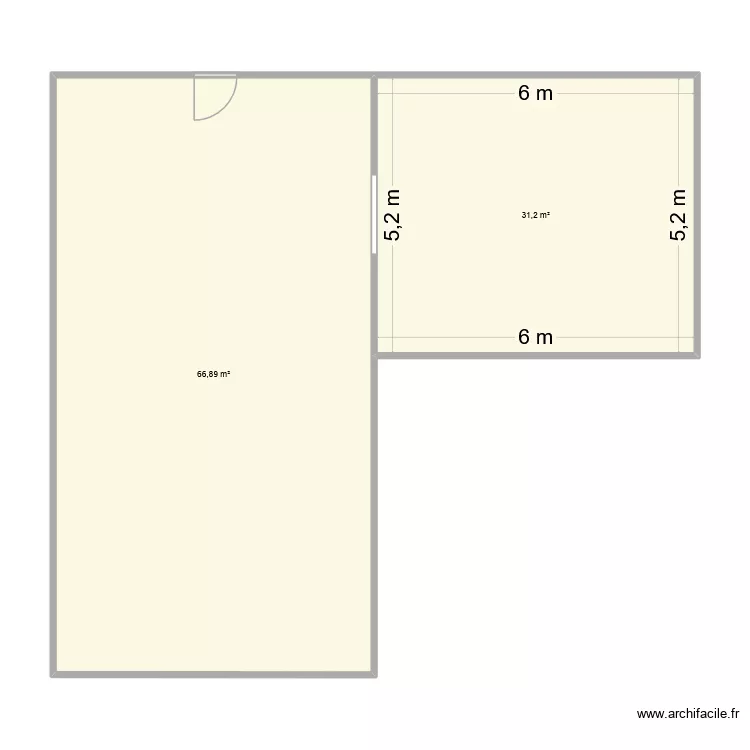 Vestiext. Plan de 2 et 98 m² Vestiext. Plan de 2 et 98 m²